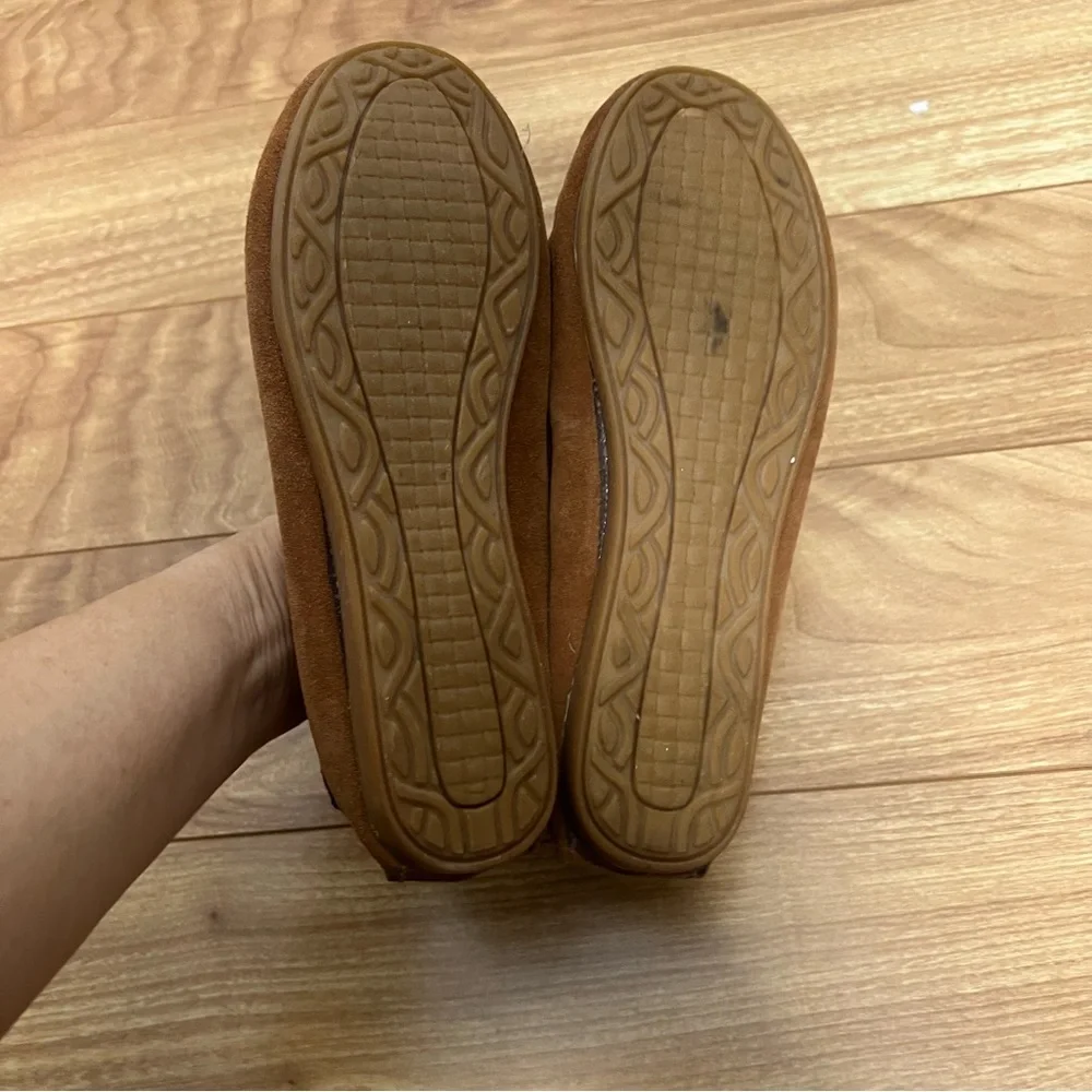 Peace Moccasins Women’s Brown Suede Moccasins Size 8.5 | Leather Tassel Loafers - Picture 6 of 6